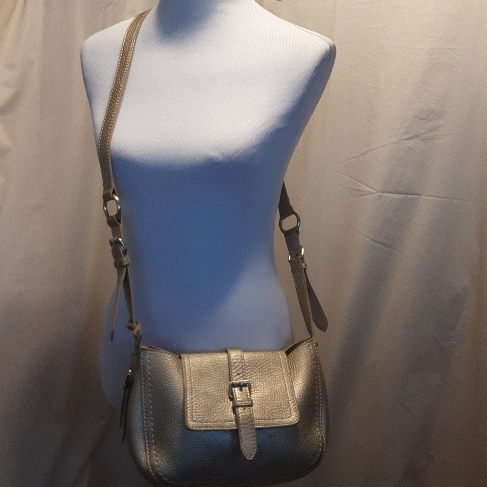 Cole Haan Gold Leather Crossbody w/Matching Coin Purse
